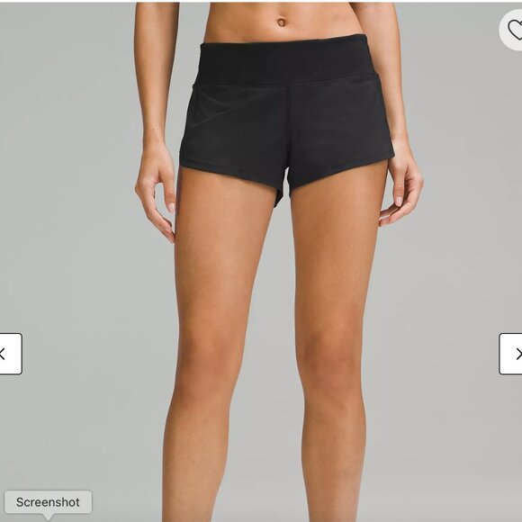 Lululemon Speed Up Low-Rise Lined Short 2.5" in Black, Size 6 - Picture 1 of 8
